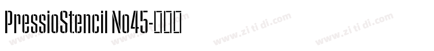 PressioStencil No45字体转换